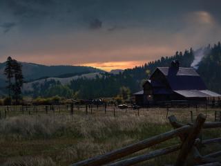 Far Cry 5 Game Sunset In Farm Wallpaper