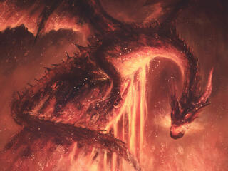 Fiery Fantasy Dragon HD Art wallpaper