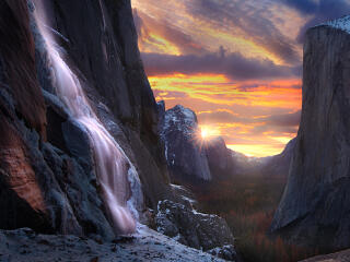 Firefall Yosemite National Park wallpaper