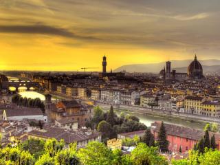 florence, italy, sunset wallpaper
