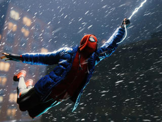Flying Miles Morales Marvels Spider-Man wallpaper
