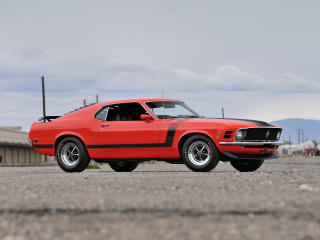 Ford Mustang Boss 302 Red Muscle Car wallpaper