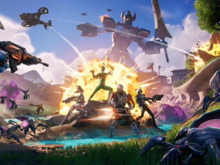 Fortnite Battle Royale Shock N Awesome wallpaper