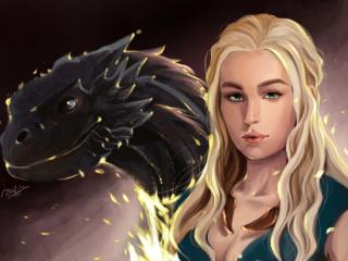 game of thrones, daenerys targaryen, dragons wallpaper