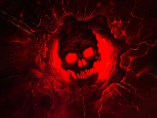 Gears of War E-Day Crimson Skull Wallpaper