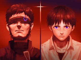 Gendo Ikari and Shinji Ikari HD Neon Genesis Evangelion wallpaper