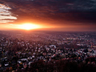 germany, sunset, city Wallpaper