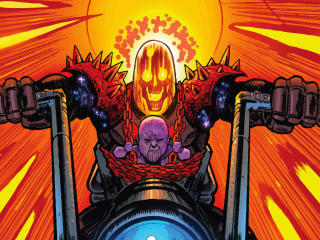Ghost Rider and Baby Thanos wallpaper