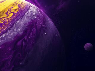 Giant Purple Gas Planet HD Wallpaper