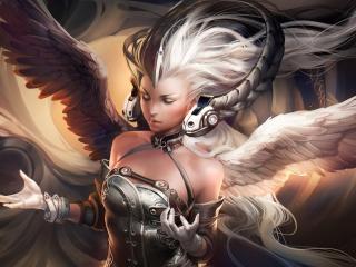 girl, angel, wings Wallpaper