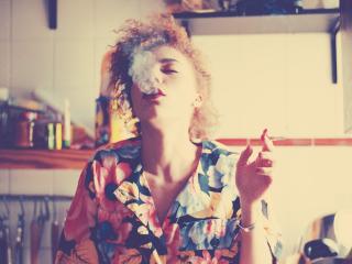 girl, cigarette, smoke wallpaper