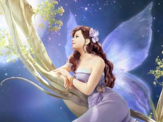 girl, fantasy, fairy wallpaper
