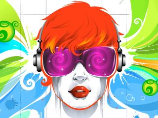girl, glasses, mask wallpaper