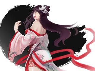 girl, japan, kimono wallpaper