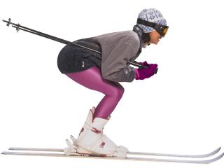 girl, skiing,  white background wallpaper