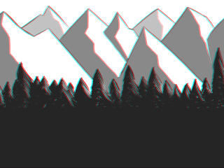 Glitchy Mountains wallpaper