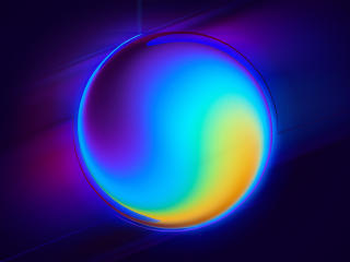 Glowing Sphere Digital Art wallpaper