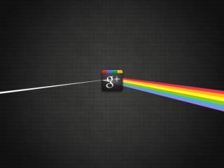 google, rainbow, black wallpaper