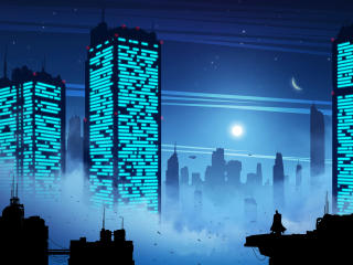 Gotham Towers Artwork wallpaper
