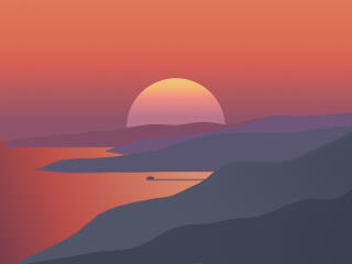Gradient Artistic Sunset 4k wallpaper