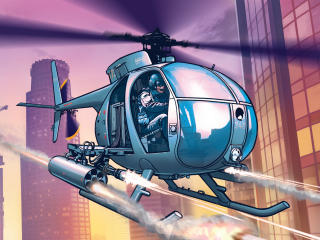 grand theft auto 5, helicopter, art Wallpaper