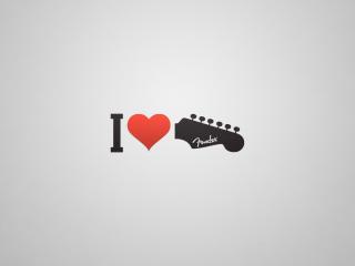 guitar, music, love Wallpaper