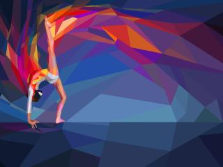 Gymnastics Low Poly Painting wallpaper