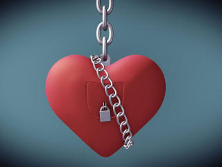 heart, love, lock Wallpaper