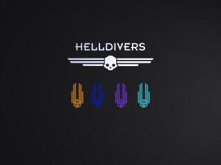 Helldivers Minimal Gaming Logo wallpaper