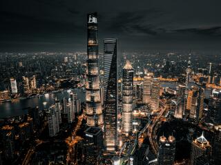 Hong Kong 5K Skyscraper Cityscape wallpaper