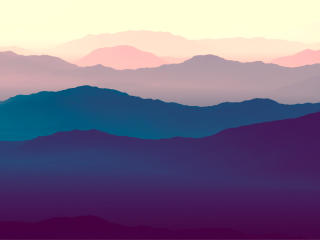 Horizon Purple Gradient Mountains wallpaper