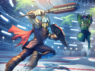 Hulk vs Thor Ragnarok Fight  Marvel wallpaper