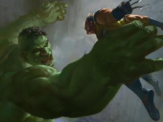 hulk, wolverine, x-men Wallpaper