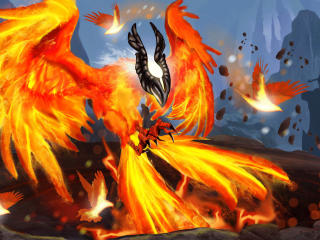 icarus, the phoenix, dota 2 wallpaper