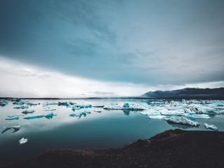 icebergs, ice, snow Wallpaper