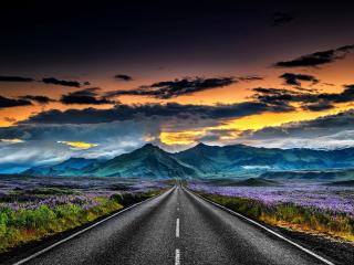 Iceland Landscapes Road wallpaper