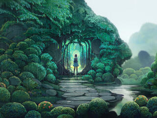 Into the Forest Digital wallpaper