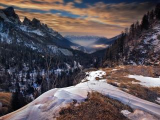 italy, mountains, snow wallpaper