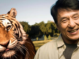 Jackie Chan With Tiger wallpaper