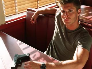 Jensen Ackles with Gun wallpapers wallpaper