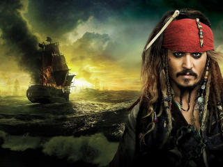 Johnny Depp in pirates of the caribbean  wallpaper