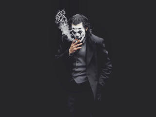 Joker Smoking Monochrome wallpaper
