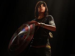 Kamala with Shield Avengers Game wallpaper