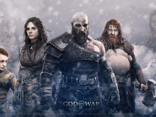 Kratos and Atreus in God of War Ragnarok wallpaper