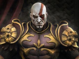 Kratos God of War in Throne wallpaper