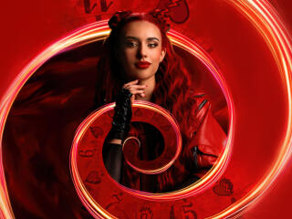 Kylie Cantrall As Red In Descendants The Rise Of Red wallpaper
