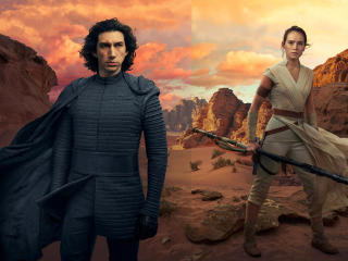 Kylo Ren and Rey In Star Wars The Rise of Skywalker wallpaper