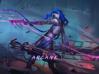 League Of Legends Arcane 4k Jinx Art wallpaper