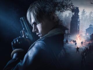 Leon Resident Evil 2023 Gaming Poster wallpaper