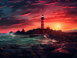 Lighthouse HD Cool Digital Art Wallpaper